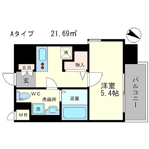 Grandi Utsubo Park 0503｜大阪府大阪市西区靱本町2丁目(賃貸マンション1K・5階・21.69㎡)の写真 その11