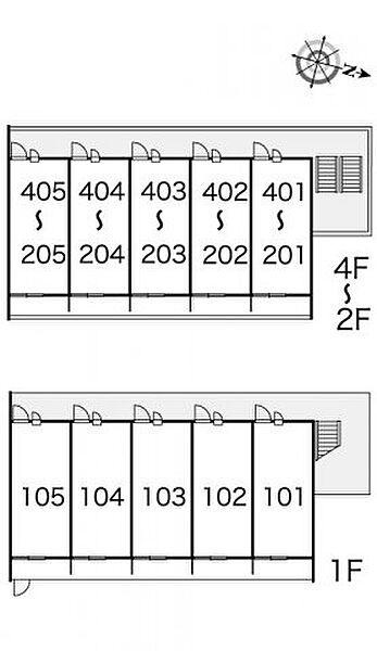 レオパレスベルローズ 104｜大阪府大阪市淀川区新高1丁目(賃貸マンション1K・1階・20.00㎡)の写真 その4