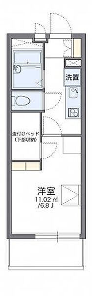 レオパレスプラスパＡ 202｜大阪府大阪市西成区南津守1丁目(賃貸マンション1K・2階・19.87㎡)の写真 その2