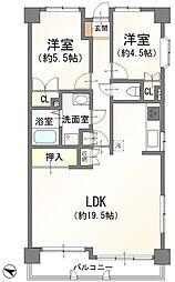 グランドハイツ花房 3LDKの間取図画像