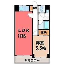 栃木県鹿沼市戸張町（賃貸マンション1LDK・2階・40.00㎡） その2