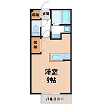 アンソレイエ F  ｜ 栃木県塩谷郡高根沢町大字宝積寺（賃貸アパート1K・1階・30.69㎡） その2