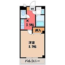 栃木県宇都宮市陽南2丁目（賃貸マンション1K・3階・27.54㎡） その2