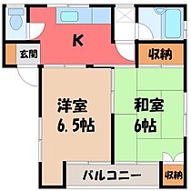 栃木県宇都宮市双葉1丁目（賃貸アパート2K・1階・36.20㎡） その2