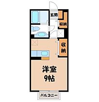 栃木県宇都宮市駒生2丁目（賃貸アパート1R・2階・30.03㎡） その2