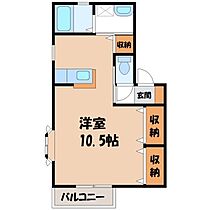 ソレジオ・アキ  ｜ 栃木県宇都宮市中岡本町（賃貸アパート1K・2階・37.16㎡） その2