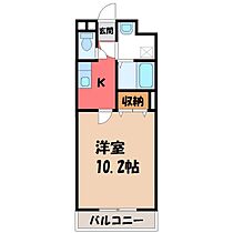 栃木県宇都宮市簗瀬4丁目（賃貸マンション1K・1階・30.98㎡） その2