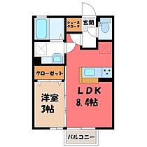 栃木県下野市石橋（賃貸アパート1LDK・1階・29.44㎡） その2