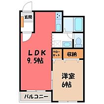 栃木県宇都宮市上戸祭町（賃貸マンション1LDK・1階・37.43㎡） その2