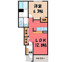 栃木県宇都宮市御幸町（賃貸アパート1LDK・1階・46.49㎡） その2