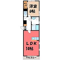 栃木県宇都宮市今泉2丁目（賃貸アパート1LDK・1階・45.86㎡） その2