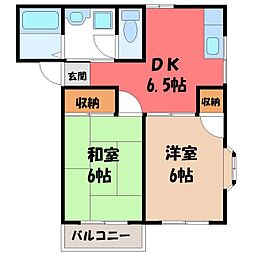 JR東北本線 雀宮駅 徒歩30分 2階/-