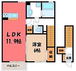 JR両毛線 大平下駅 徒歩7分 2階/-