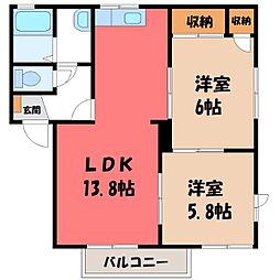 JR東北新幹線 宇都宮駅 バス10分 平松宿下車 徒歩6分 2階/-