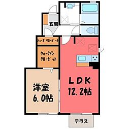JR東北本線 宇都宮駅 バス20分 野尻下車 徒歩4分 1階/-