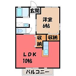 コモド 1LDKの間取図画像
