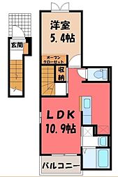 エターナル 1LDKの間取図画像