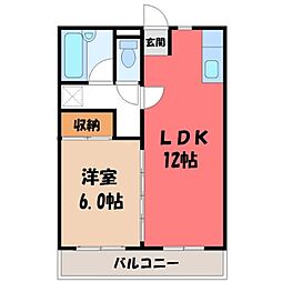 JR東北本線 雀宮駅 徒歩15分 1階/-