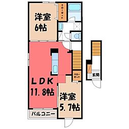 東武宇都宮線 西川田駅 徒歩10分 2階/-