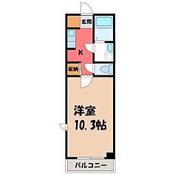 東武宇都宮線 東武宇都宮駅 徒歩8分 3階/-