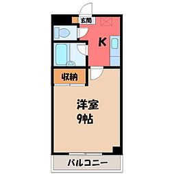 JR東北本線 宇都宮駅 徒歩10分 2階/-