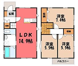 東武宇都宮線 西川田駅 徒歩22分