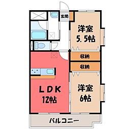 JR日光線 鹿沼駅 バス7分 上野原下車 徒歩4分