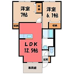 JR東北本線 雀宮駅 徒歩37分 1階/-