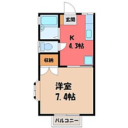 JR東北本線 宇都宮駅 バス17分 富士見が丘入口下車 徒歩11分 2階/-