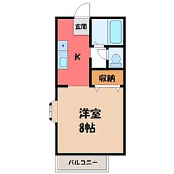 コーポグラナダ 1Kの間取図画像