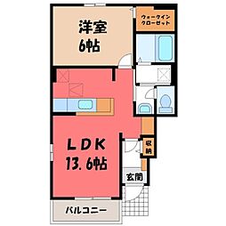 JR東北本線 自治医大駅 3.3km 1階/-