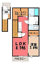 コメットチバ R 1LDKの間取図画像