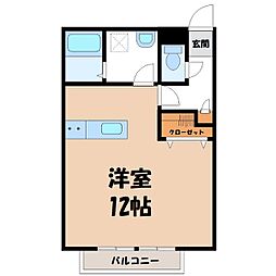 和田レジデンス ワンルームの間取図画像
