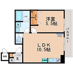 メゾン・ド・ドリーム 1LDKの間取図画像