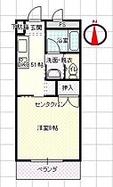 パレ・ド・メナールＡ棟 202号室 ｜ 福島県郡山市字城清水（賃貸アパート1DK・2階・31.57㎡） その2