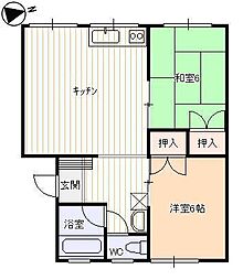 マルベリーマンション 2LDKの間取図画像
