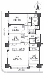 ラピスヒルズ澄川 4LDKの間取図画像