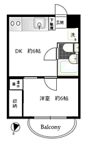 シャガール　204号室  ｜ 東京都豊島区南大塚３丁目（賃貸マンション1DK・2階・26.17㎡） その2