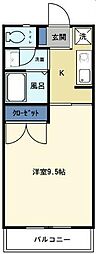 ファーストステーション 1Kの間取図画像