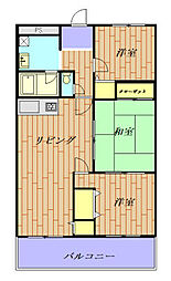 ズイコーハイツパート2 3LDKの間取図画像