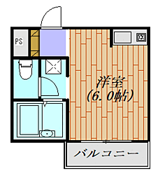 コンフォール小机A ワンルームの間取図画像