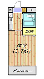 クリオ星川壱番館 1Kの間取図画像