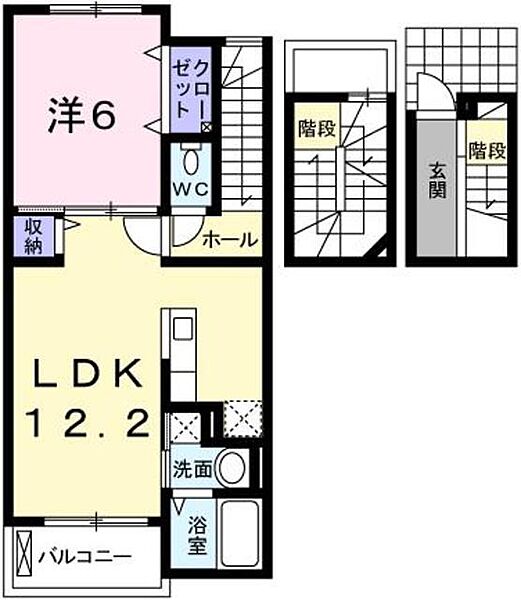 兵庫県姫路市中地南町(賃貸アパート1LDK・3階・52.99㎡)の写真 その2
