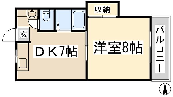 グリーンハイム ｜愛媛県松山市南斎院町(賃貸マンション1DK・4階・31.32㎡)の写真 その2