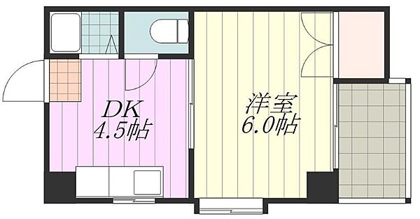 レジデンス東海 ｜愛媛県松山市旭町(賃貸マンション1DK・5階・22.28㎡)の写真 その2