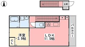 LUMIELE大可賀 202 ｜ 愛媛県松山市大可賀1丁目4-30（賃貸アパート1LDK・2階・41.20㎡） その2