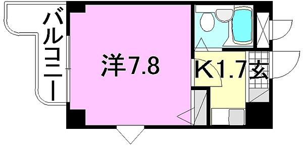 北藤原町ビル ｜愛媛県松山市北藤原町(賃貸マンション1K・4階・20.00㎡)の写真 その2