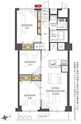 間取図画像 3LDK