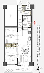 間取図画像 2LDK