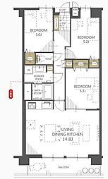 間取図画像 3LDK